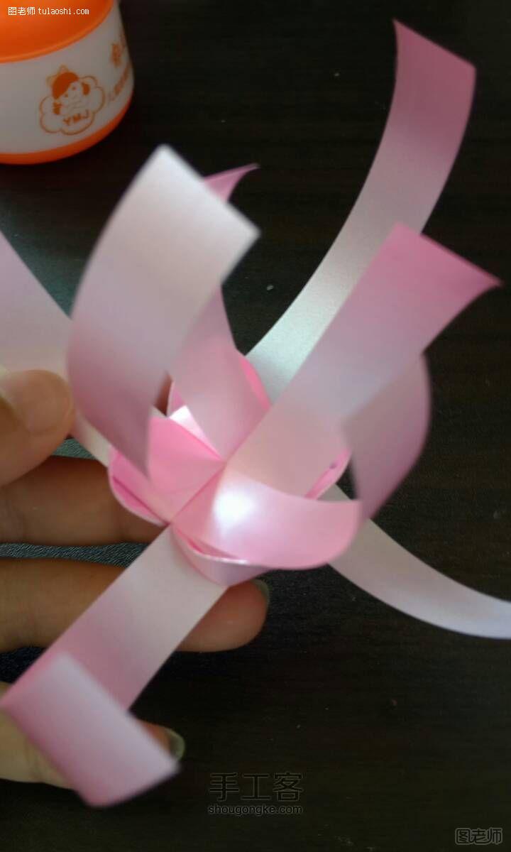 编织diy教程【图】 彩带编织———粉红色的爱心