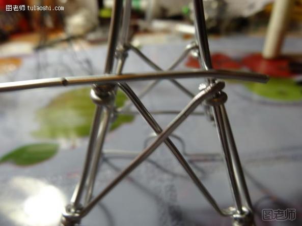 编织diy教程【图】 DIY用铝线做巴黎铁塔