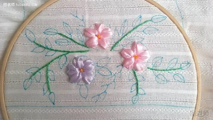 手工编织教程 刺绣花卉