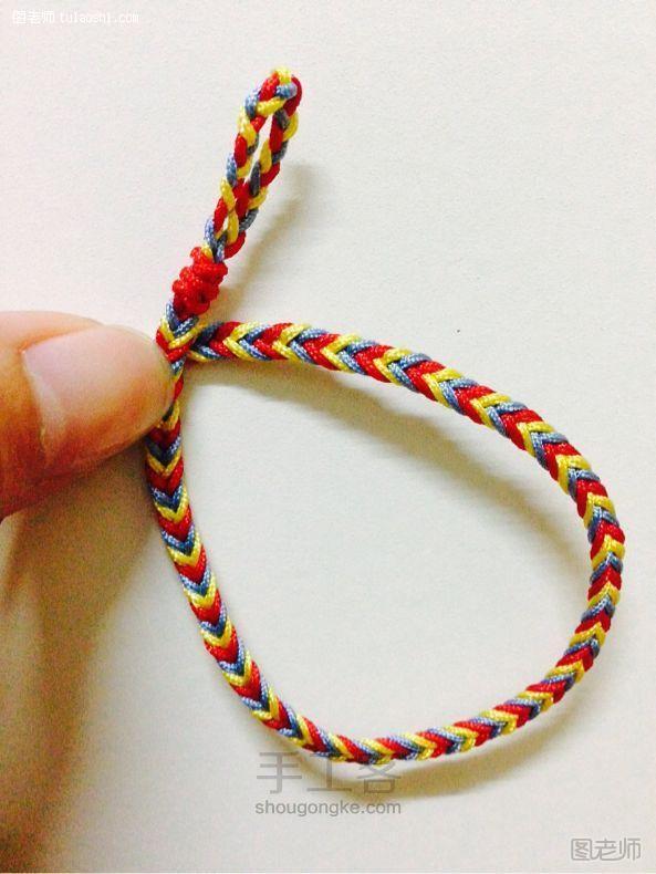 编织教程图解 彩色手绳啦啦啦 绳编手工
