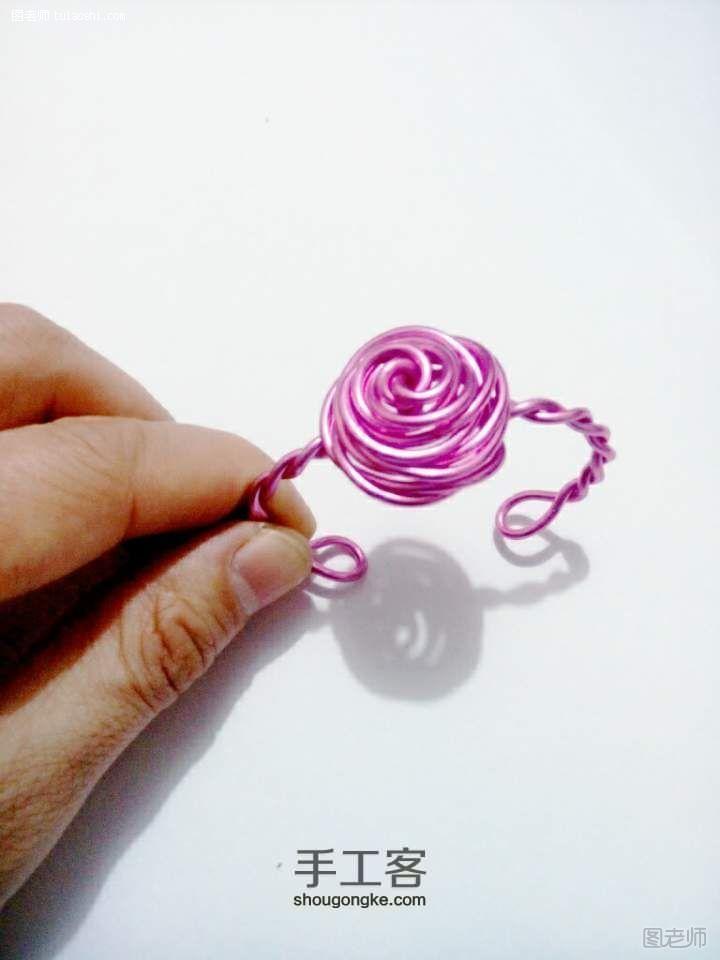 【图文】手工编织教程 情人节“玫瑰手镯”纯手工制作