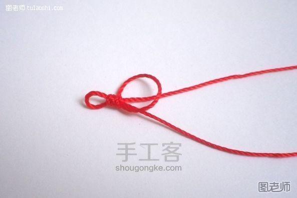 手工编织教程【图】 九乘金刚结红手绳-最简单版