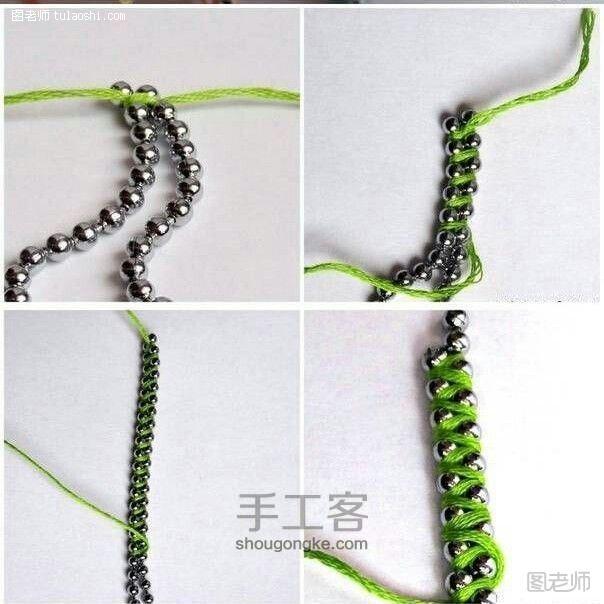 编织教程图解【图文】 珠链和绳编的完美结合