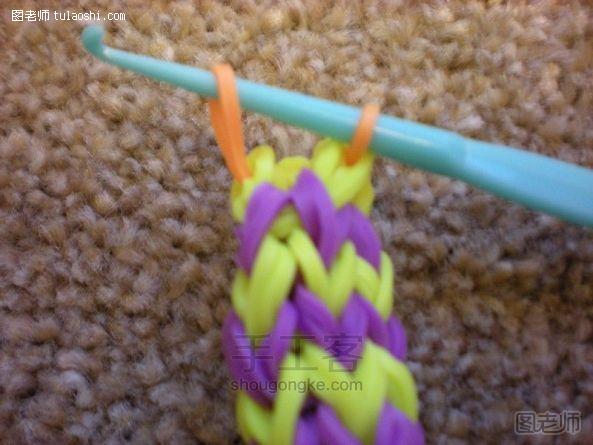 【图文】编织教程图解 橡皮筋笔套 彩虹织机