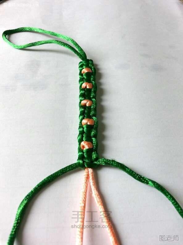 手工编织图解教程 草里藏珠绳编手链制作教程
