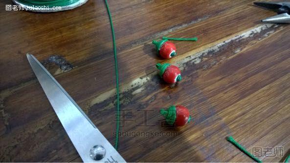 手工编织教程 草莓手链