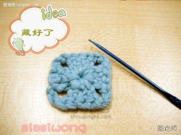 【图文】手工编织教程 简单的祖母方格花片