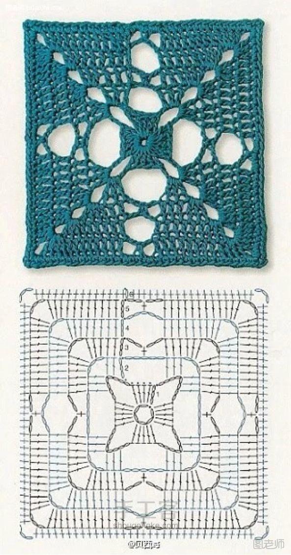 【图】手工编织教程 钩织—小方块大作用