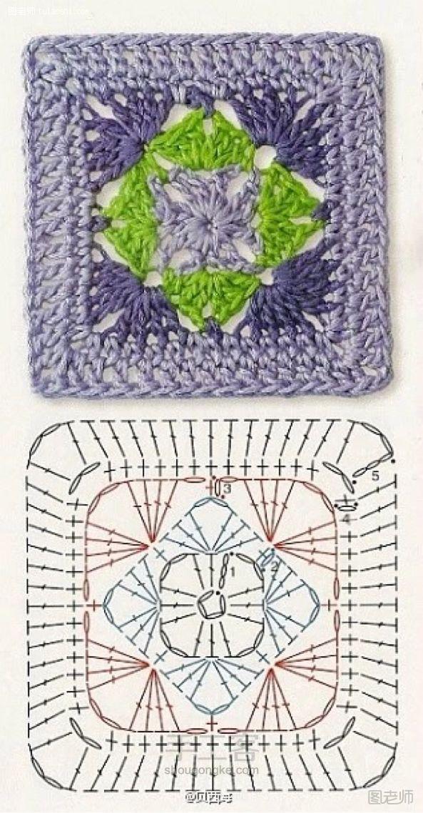 【图】手工编织教程 钩织—小方块大作用