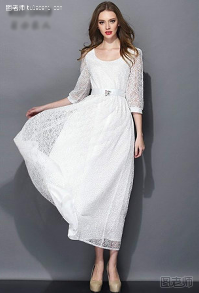 夏季服装搭配的技巧 波西米亚长裙雪纺图片 