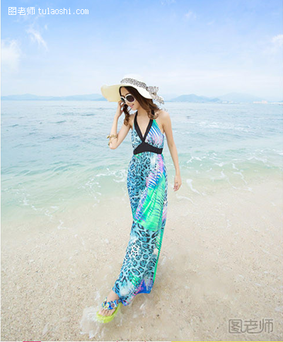 夏季服装搭配的技巧 波西米亚长裙雪纺图片 