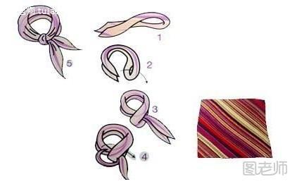 夏季服装搭配 六种风格方丝巾的系法图解 