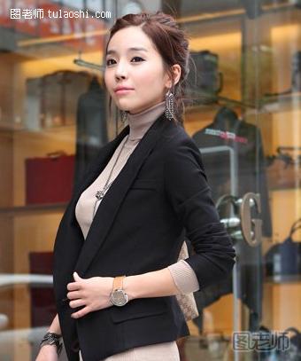 服装搭配图片 2015韩版修身小西装大热 