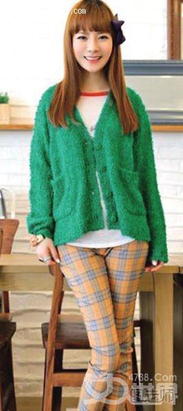 【图】女生服装搭配图片 韩版新款针织开衫 
