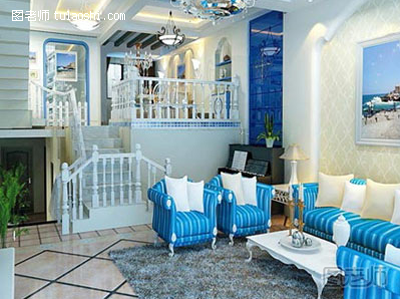 地中海小户型装修效果图案例 温馨小居室