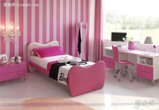 5款粉色芭比儿童房设计效果图 圆女孩公主梦