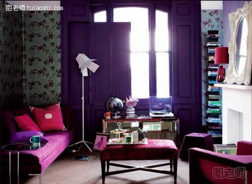 紫色客厅装修效果图 情迷紫色神秘尊贵