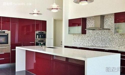 红色厨房装修设计效果图 为自己的厨房增添一点红