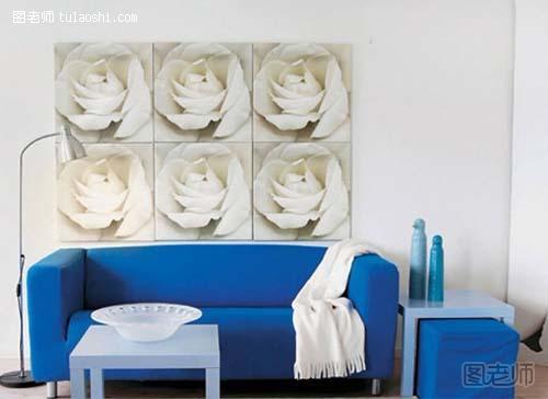 现代客厅蓝白色彩搭配概论 蓝白搭配演绎地中海浪漫情调