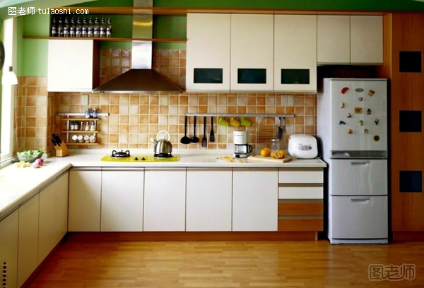 L型厨房装修效果图 具有时尚功能的讲究厨房