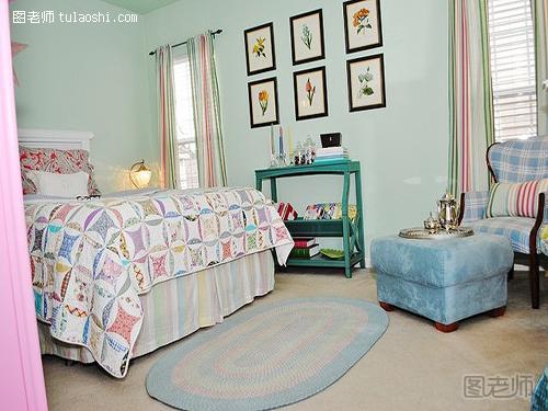 小清新系列卧室背景墙 温馨的卧室设计效果图欣赏