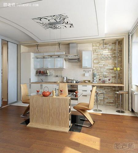 开放式厨房吧台设计 舒适享受居家生活
