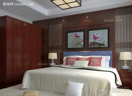 新中式床头背景墙