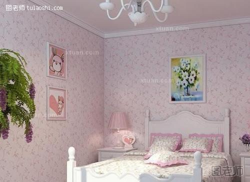 粉红色卧室装修效果图