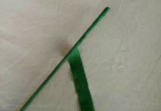 过程3:花杆儿顶端缠大概10公分绿色胶带