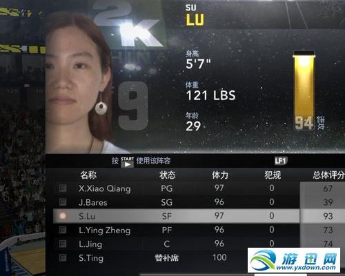 《NBA2K12》中国女篮 儿童球队隐藏代码全表