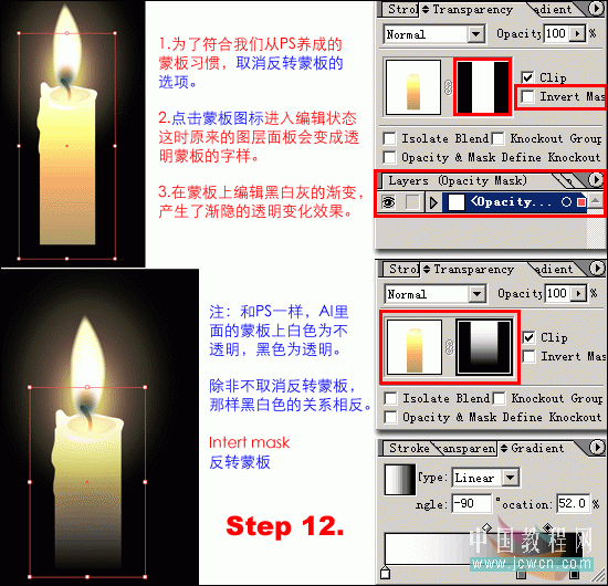 Illustrator 10鼠绘教程：点燃希望的蜡烛绘制流程_中国
