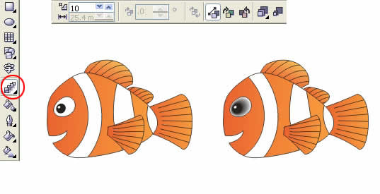 CorelDRAW鼠绘教程：绘制可爱卡通形象小丑鱼Nemo_中国