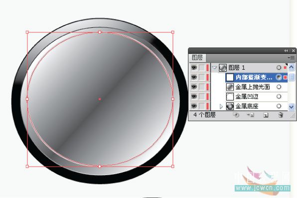 Illustrator实例教程：打造漂亮的水晶按钮图标_中国