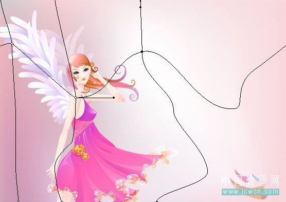 Illustrator鼠绘教程：打造唯美插画《花季的天使》_jcwcn.com