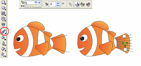 CorelDRAW鼠绘教程：绘制可爱卡通形象小丑鱼Nemo_中国