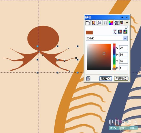 CorelDRAW鼠绘教程：矢量抽象人物装饰画的绘制_网页制作大宝库整理