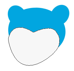 Photoshop鼠绘教程：画一个可爱卡通小蓝熊_中国