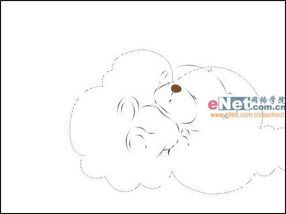 Photoshop鼠绘教程：打造酣睡可爱的卡通小熊壁纸_中国