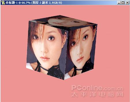 Photoshop教程：运用3D变换滤镜制作人物魔方_中国