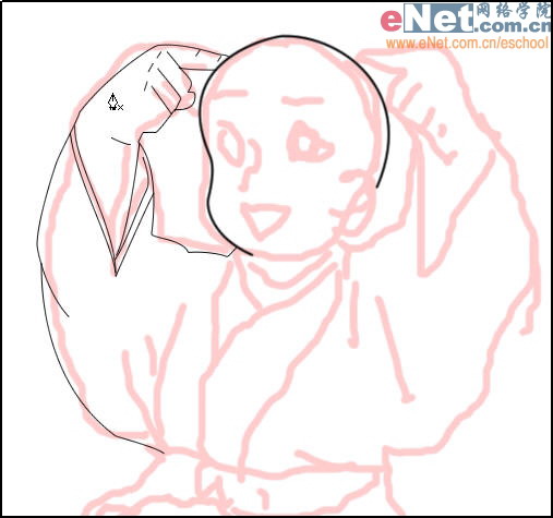 Photoshop鼠绘教程：绘制可爱卡通人物“一休”_中国