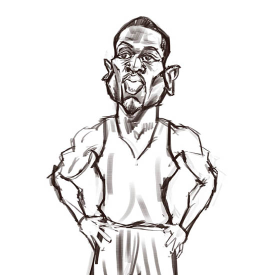 PS鼠绘非常有质感的NBA球星漫画