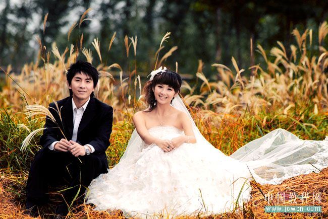 Photoshop数码后期教程：让发灰的婚片变的温暖_中国