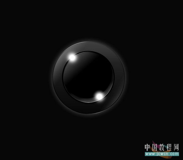 Photoshop鼠绘教程：绘制一款黑色质感开关按钮_中国