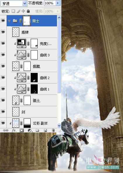 Photoshop精彩合成教程：天使骑士出征史诗场景的制作_中国