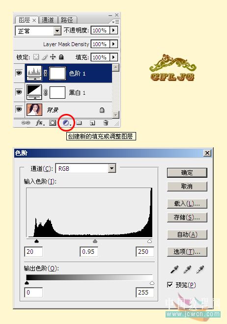 Photoshop抠图教程：运用黑白调整层抠图技法_中国