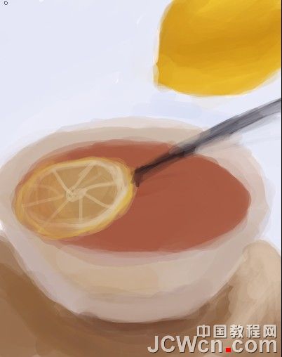 Photoshop鼠绘教程：手绘进阶案例【柠檬茶的绘制】_中国