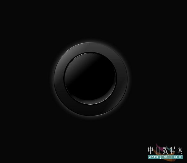 Photoshop鼠绘教程：绘制一款黑色质感开关按钮_中国