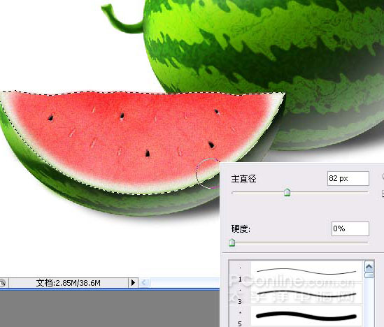 Photoshop鼠绘教程：教你绘制逼真可口的西瓜_中国