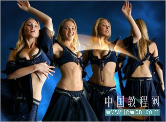 Photoshop创意教程：合成设计舞蹈的美女炫丽光效_jcwcn.com