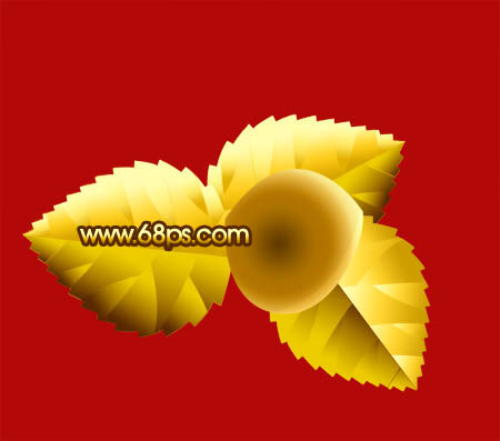 Photoshop鼠绘教程：绘制矢量风格金色质感玫瑰花_中国